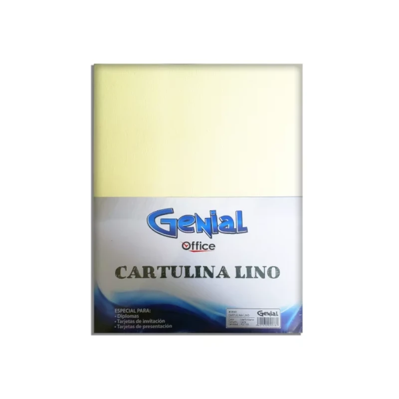Cartulina Tamaño Carta Paquete100 Lino Marfil Atlanta Acosmart
