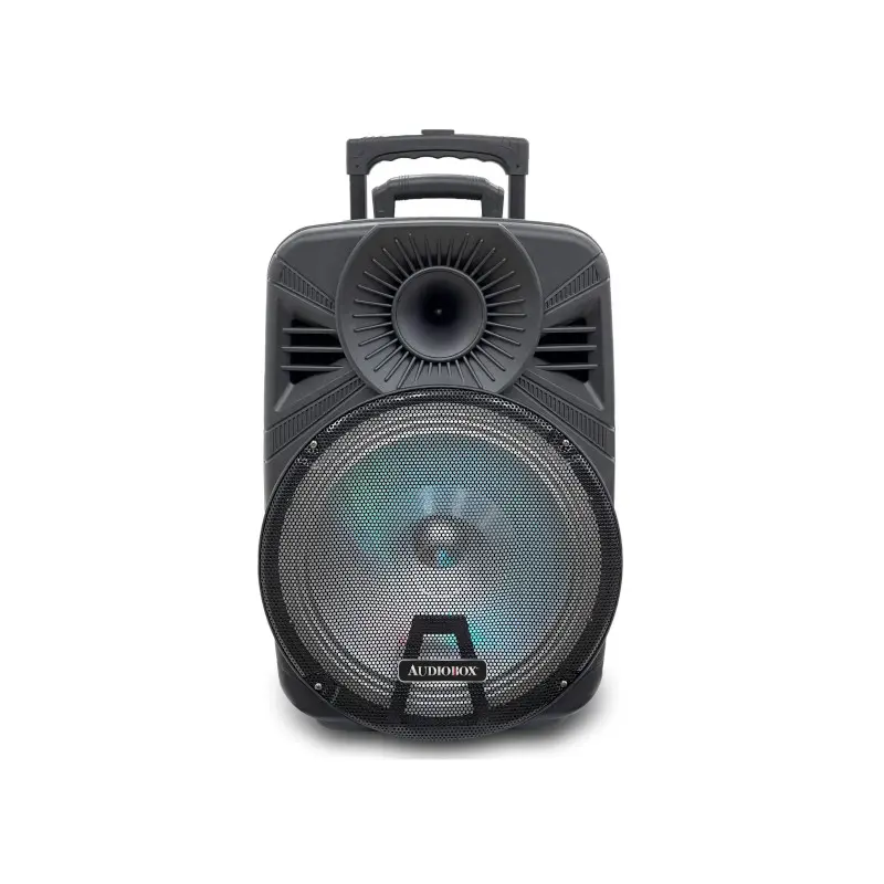 Parlante Amplificador 15  3400W Blth Usb Luces Led+Mic+Tripode Audiobox