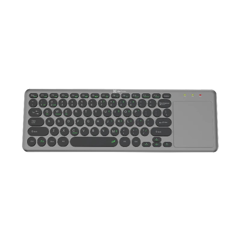 Teclado Klipx Inalambrico Bluetooth + Touch Pad Ingles Gris Kck-550E