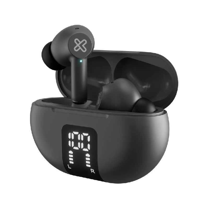 Audifono Klipx C/Microfono Inalambrico Bluetooth Gris Kte-755Gr 22Hrs