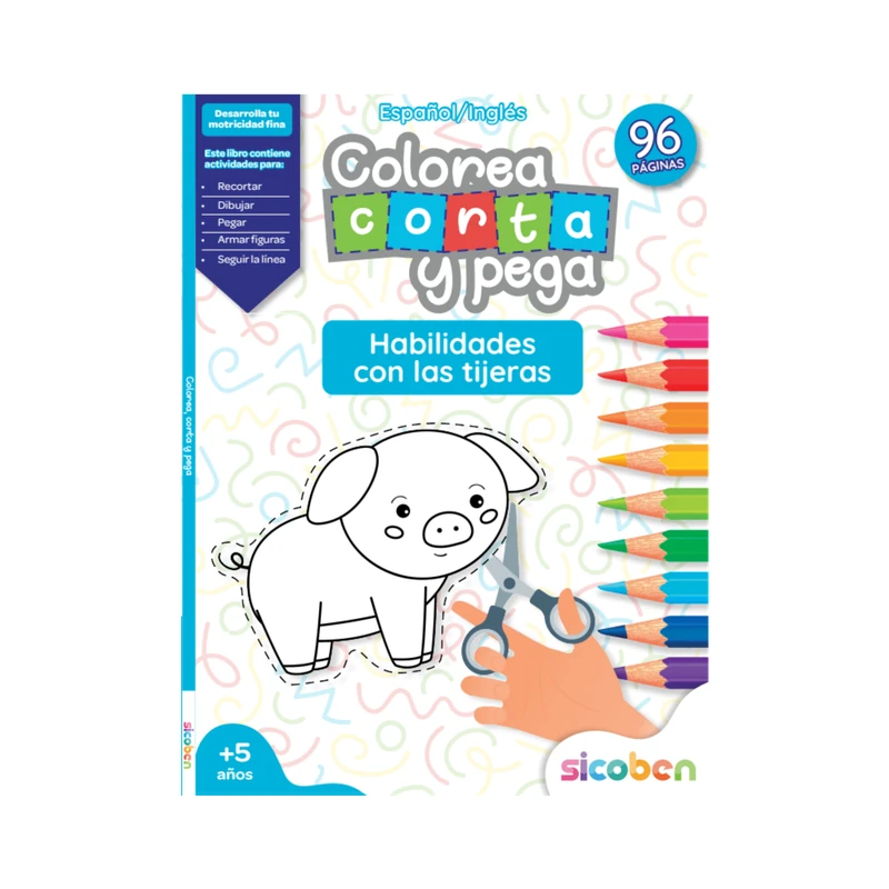 Libro De Actividades Corto  Pego Y Coloreo