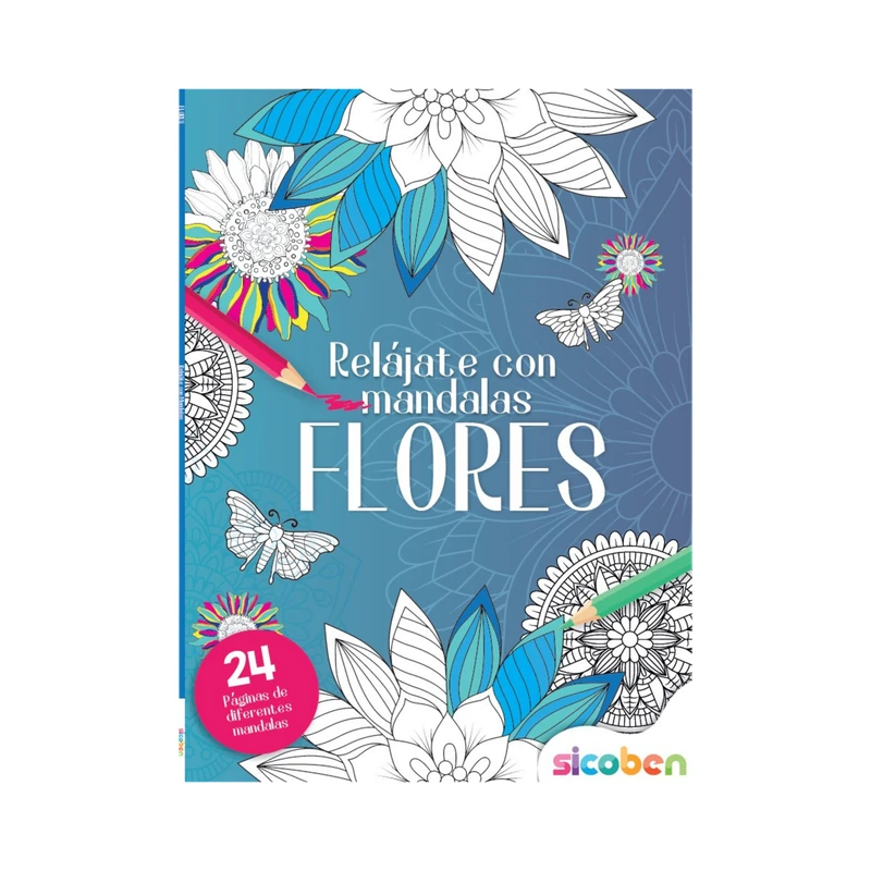 Libro De Actividades Colorear Flores  Tatuajes