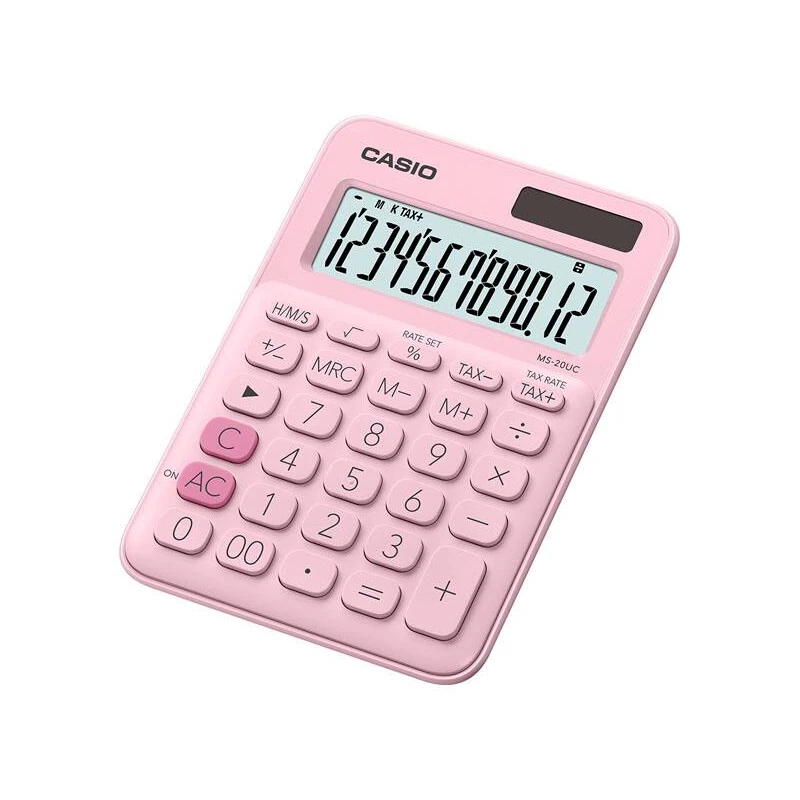 Calculadora Casio Ms-20Uc 12 Digitos Rosa