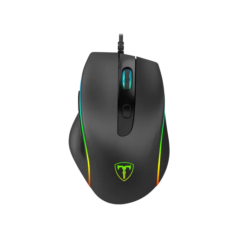 Mouse T-Dagger Gaming Usb Rgb Negro Recruit 108 Dpi 1000-3200