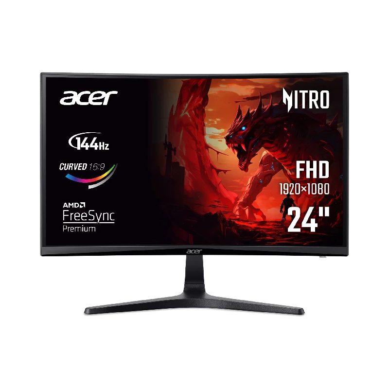Monitor Acer 24  Curvo Gaming 1Ms 144Hz Hdmi VGA ED240Q