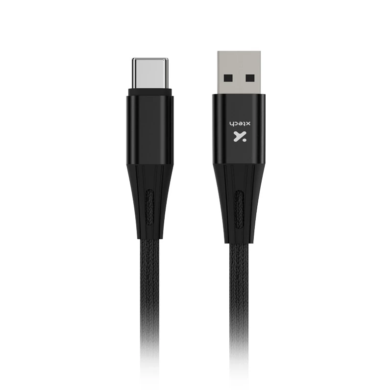 Cable Usb-C A Usb-A 1.8M Negro Trenzado Xtc-512 Xtech