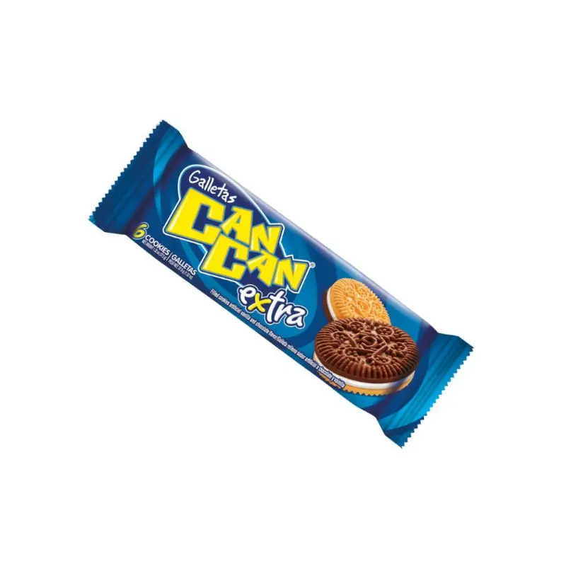 Galleta Can Can Extra Vainilla/Chocolate Pqt12 37.5gr