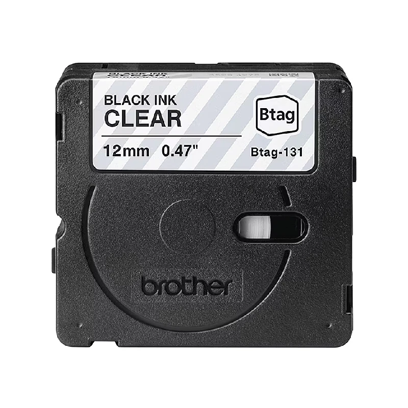Cinta Brother Para Etiquetadora P-Touch Btag Negro-Transp 12Mm