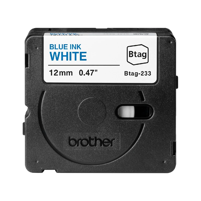 Cinta Brother Para Etiquetadora P-Touch Btag Azul-Blanco 12Mm