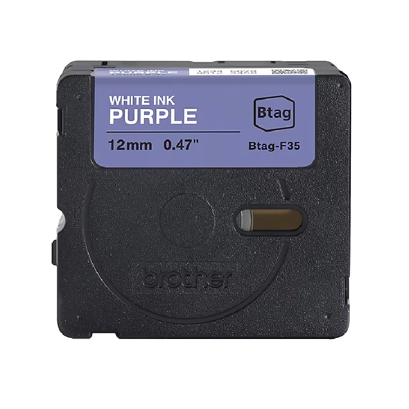 Cinta Brother Para Etiquetadora P-Touch Btag Blanco-Morado 12Mm