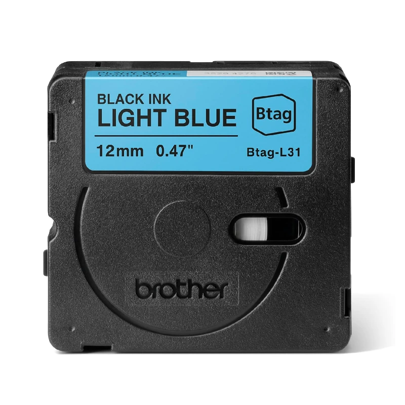 Cinta Brother Para Etiquetadora P-Touch Btag Negro-Azul 12Mm