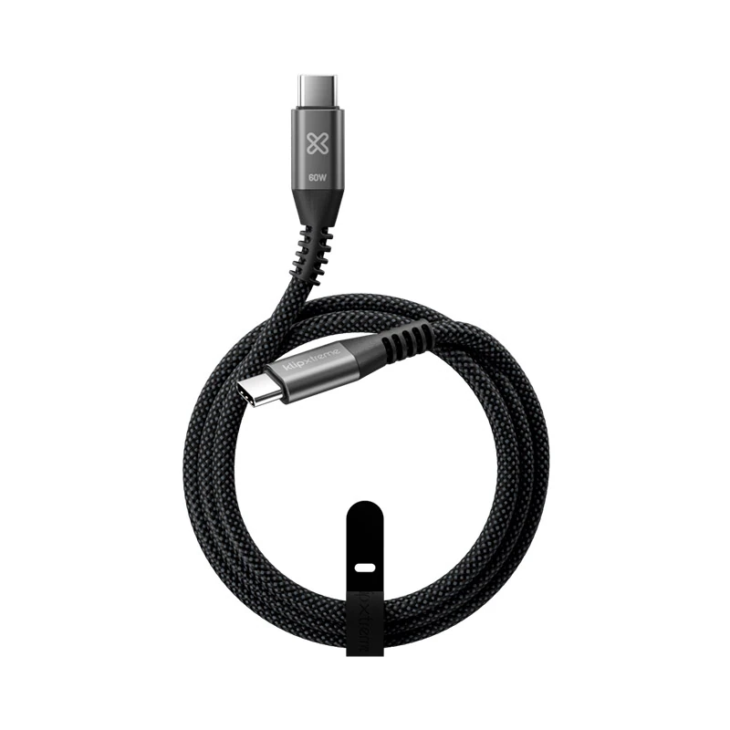 Cable Usb-C 60W 1.8M Powergo 250 Klipx