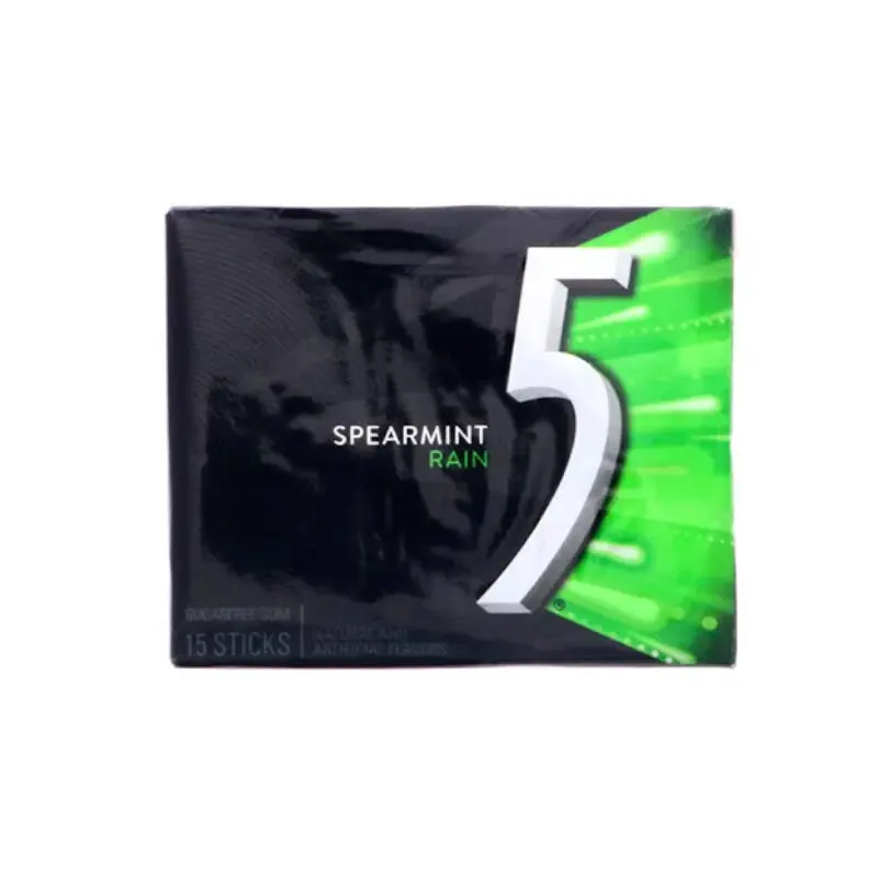 Goma De Mascar Five Spearmint Rain 15 Sticks