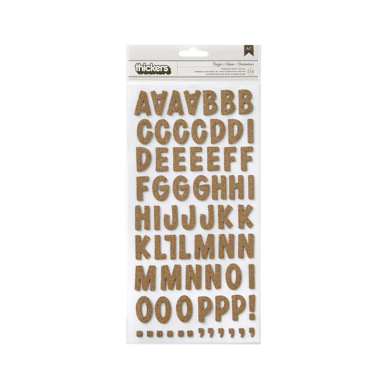 Calcomania American Crafts Alfabeto Corcho