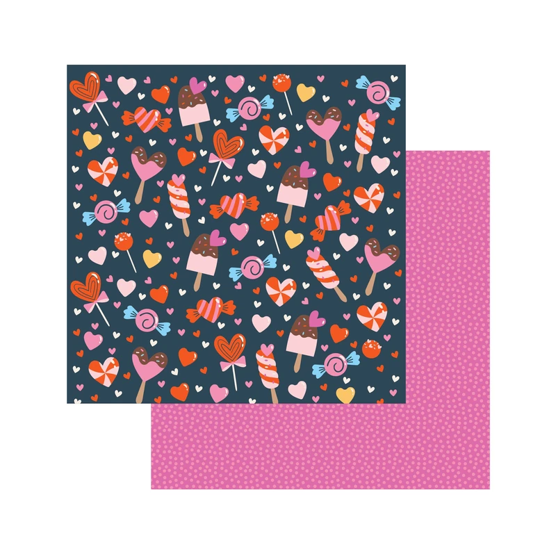 Cartulina Diseño 12X12  Cutie Pie - Sweetheart American Crafts