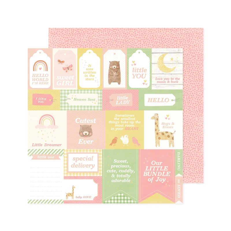 Cartulina Diseño 12X12  Pqt12 Hello Girl American Crafts