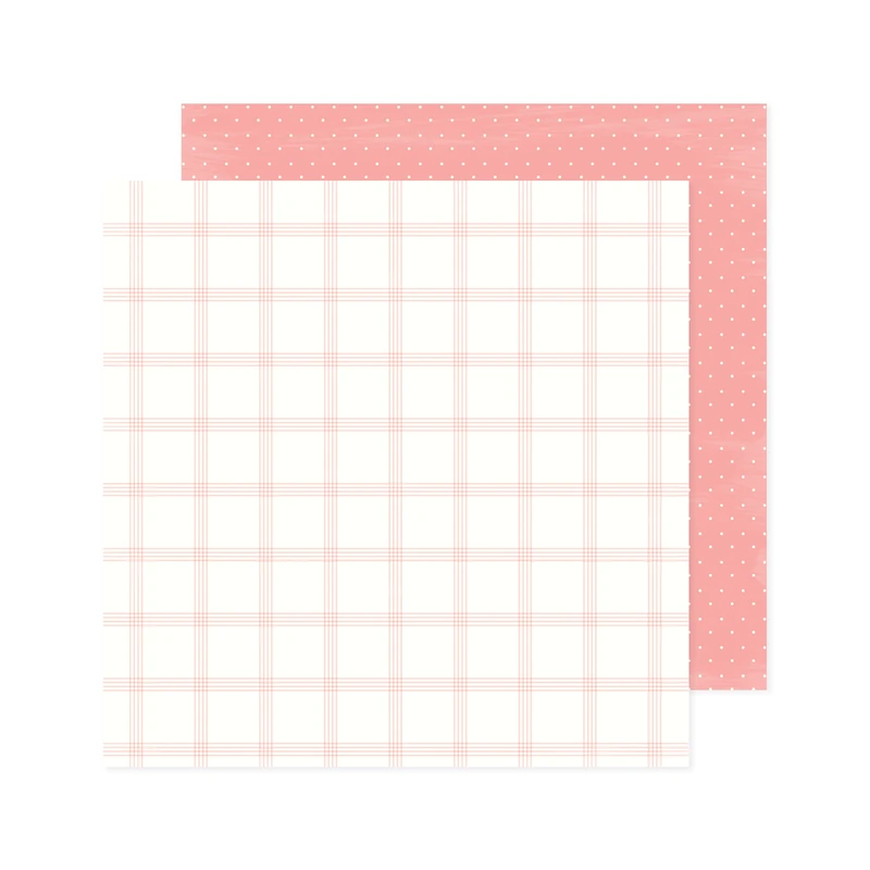 Cartulina Diseño 12X12  Pink Plaid American Crafts