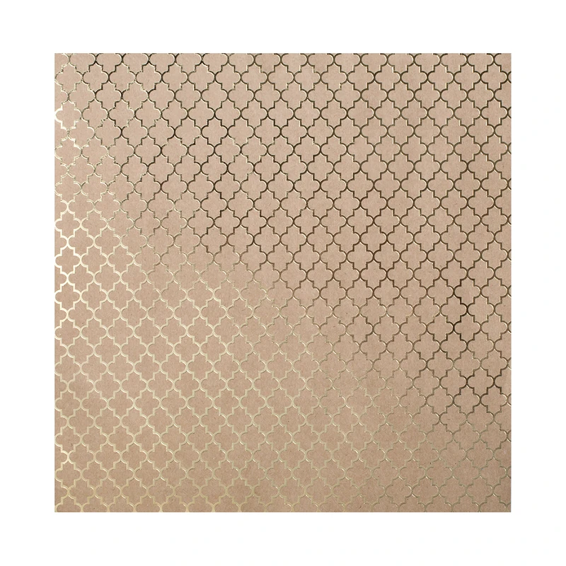 Cartulina Diseño 12X12  Gold Lattice Bazill