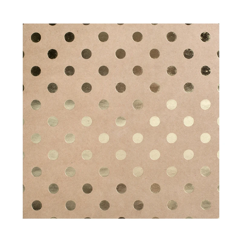 Cartulina Diseño 12X12  Gold Dot Bazill