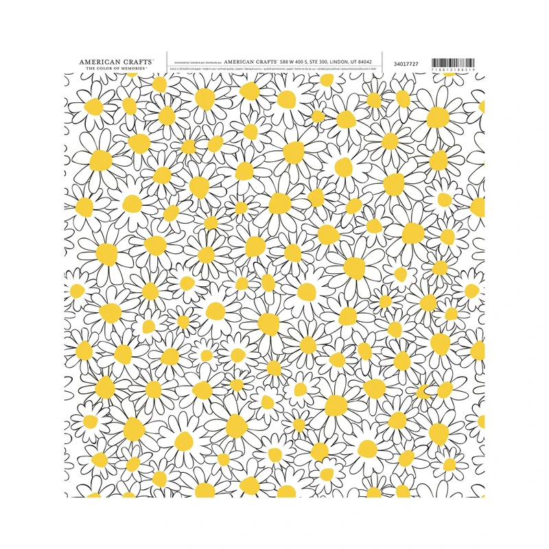 Cartulina Diseño 12X12  Daisy American Crafts