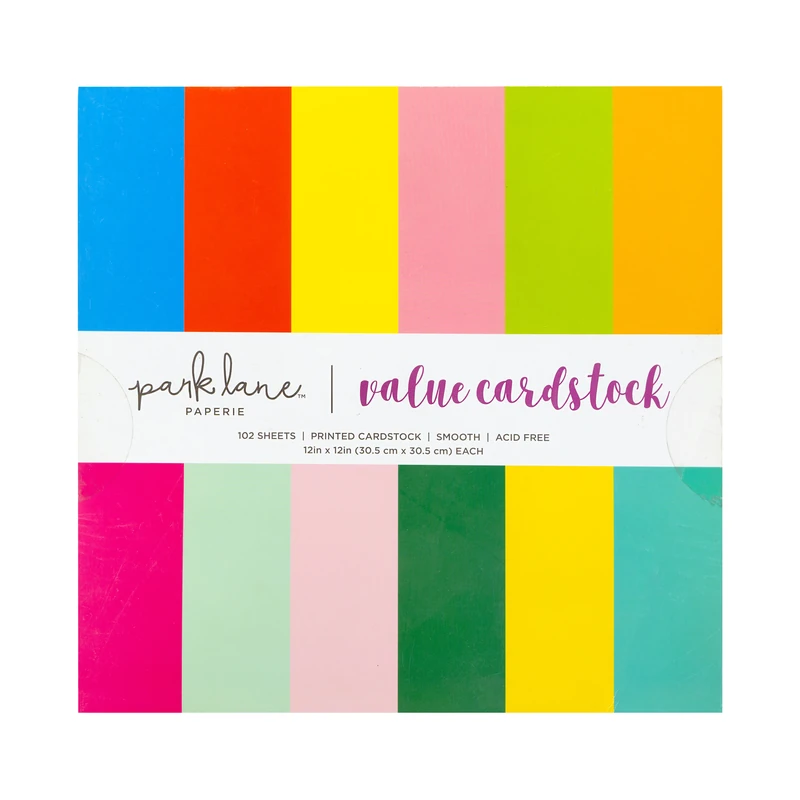 Cartulina Diseño 12X12  Pqt102 Park Lane American Crafts