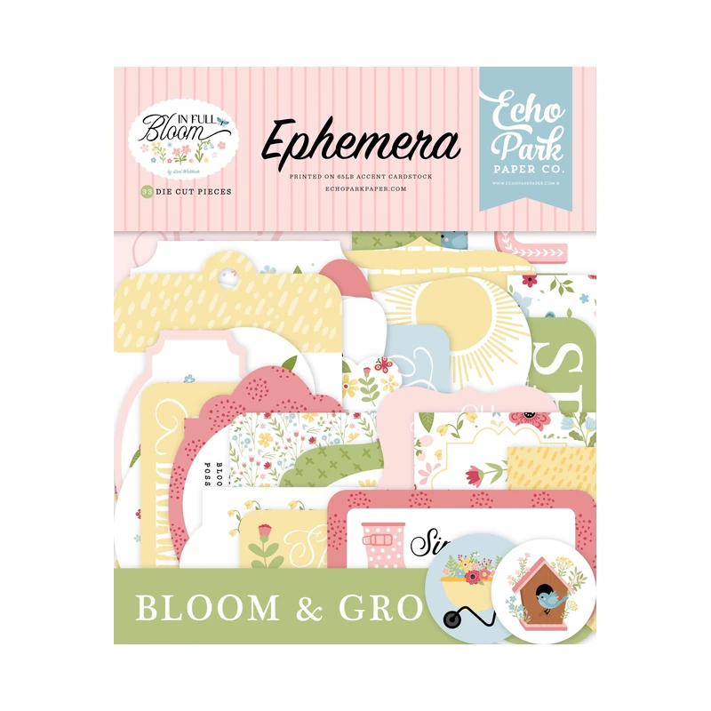 Troqueles Set Ephemera In Full Bloom