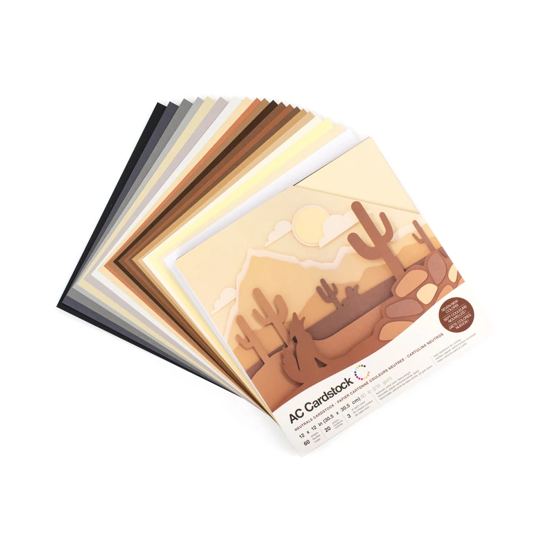 Cartulina Textura 12X12  Pqt60 Surtido American Crafts