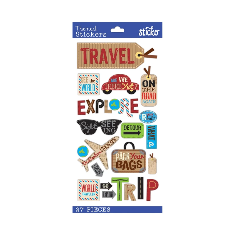 Calcomania Sticko Happy Traveling