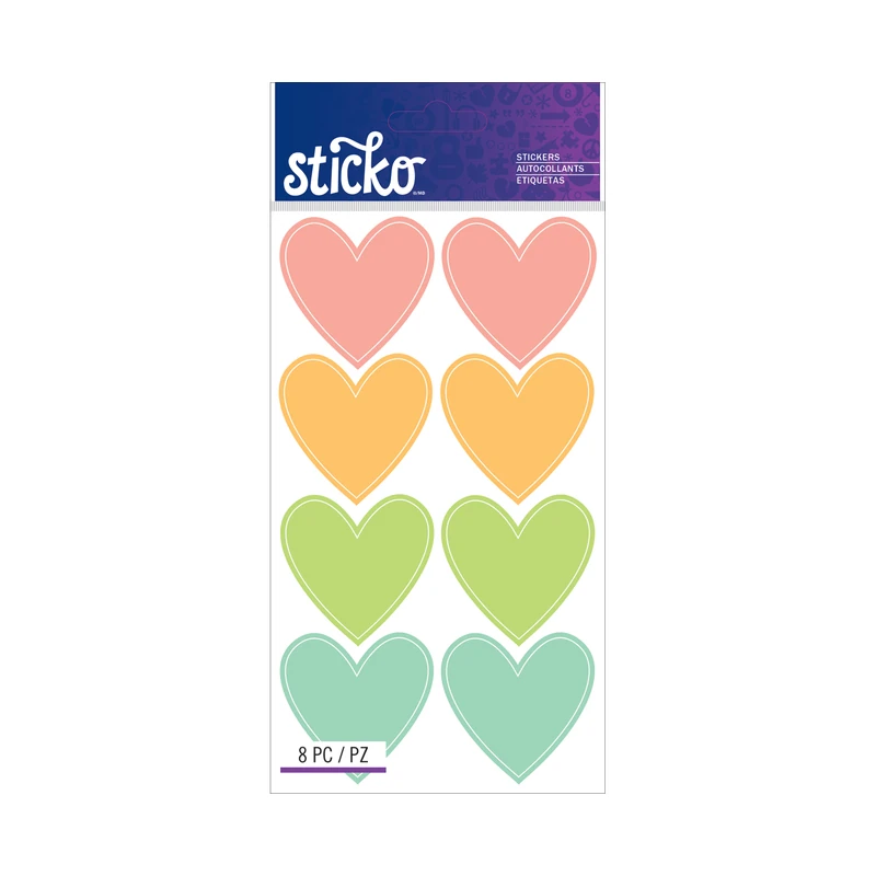 Calcomania Sticko Color Hearts
