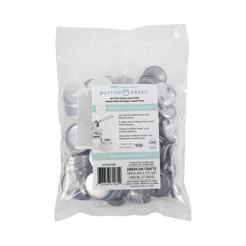 Botones Redondos Medianos Pqt100 - Button Press We R