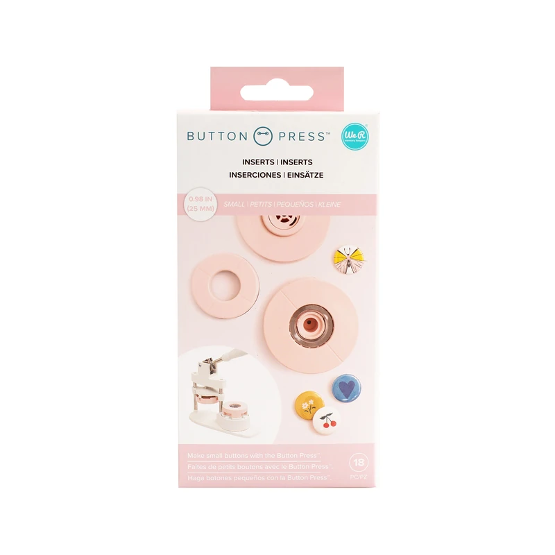 Inserto De Botones Redondo Pequeños 25Mm Rosa We R