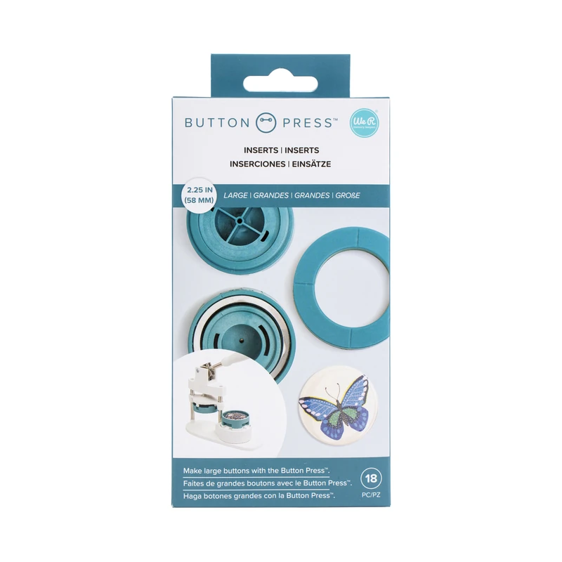 Inserto De Botones Redondo Grande 58Mm Azul We R