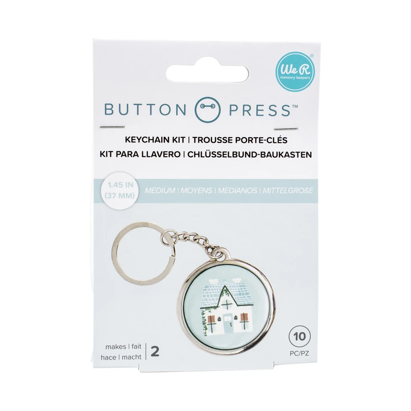 Botones Redondos Llavero Pqt10 Button Press We R