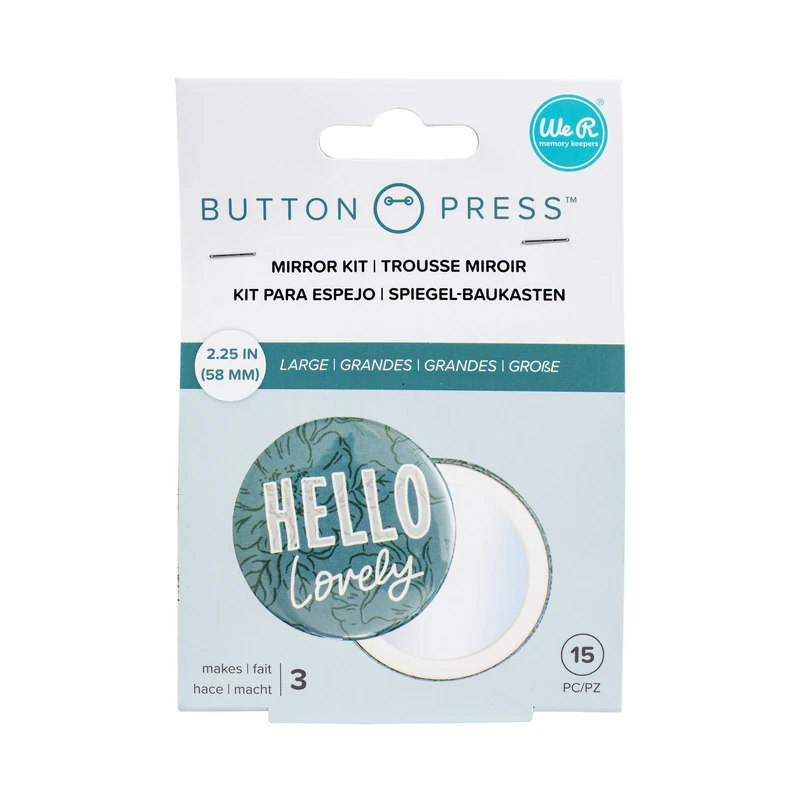 Botones Redondos Espejo Pqt15 Button Press We R