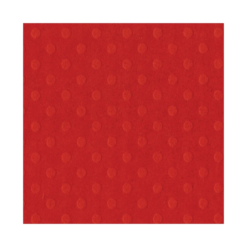 Cartulina Textura 12X12  Punteado Rojo Fuego Bazill