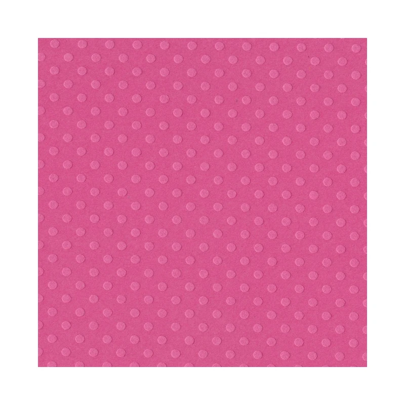 Cartulina Textura 12X12  Punteado Rosa Chicle Bazill