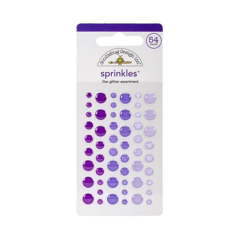 Calcomania Puntos de Esmalte Glitter Lila Doodlebug