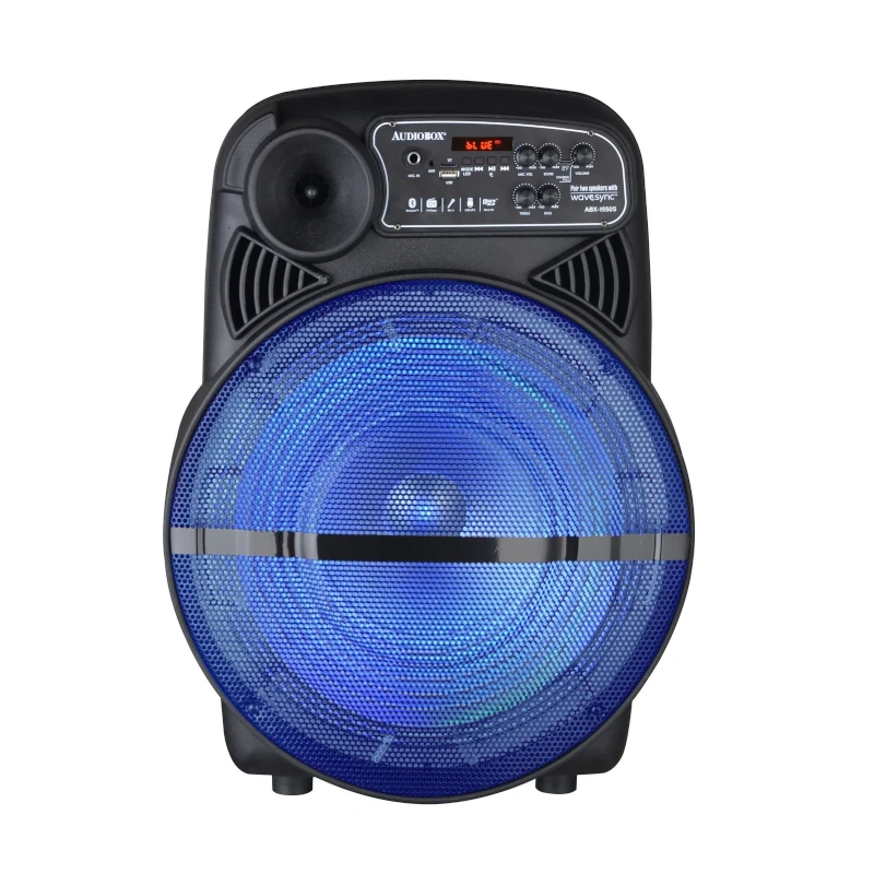 Parlante Amplificador 15  3400W Blth Usb Luces Led+Mic+Tripode Audiobox