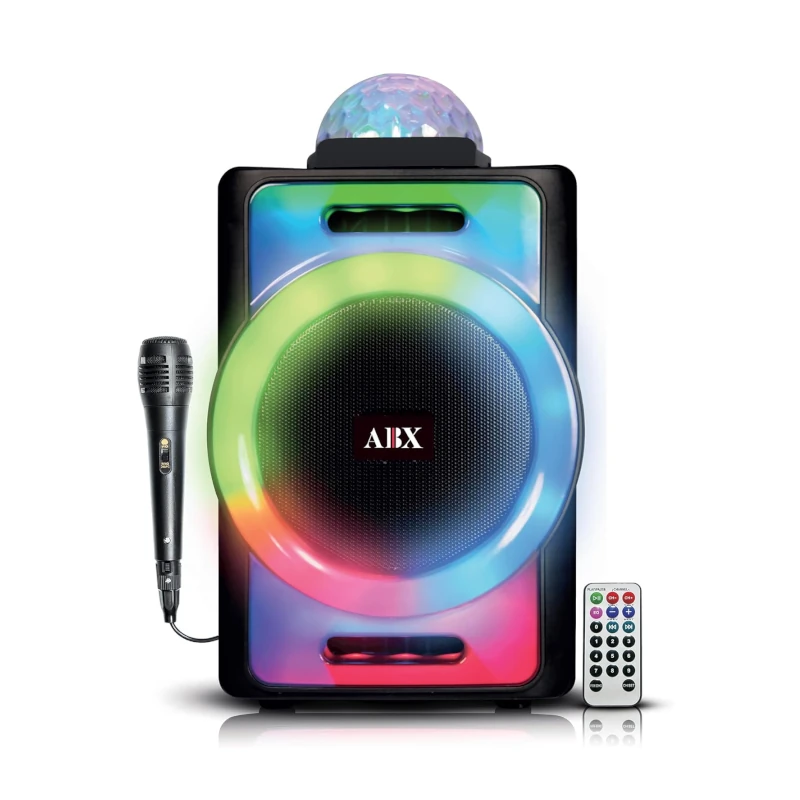 Parlante Amplificador 8  Bluetooth  Usb Luces 360 Microfono  Audiobox