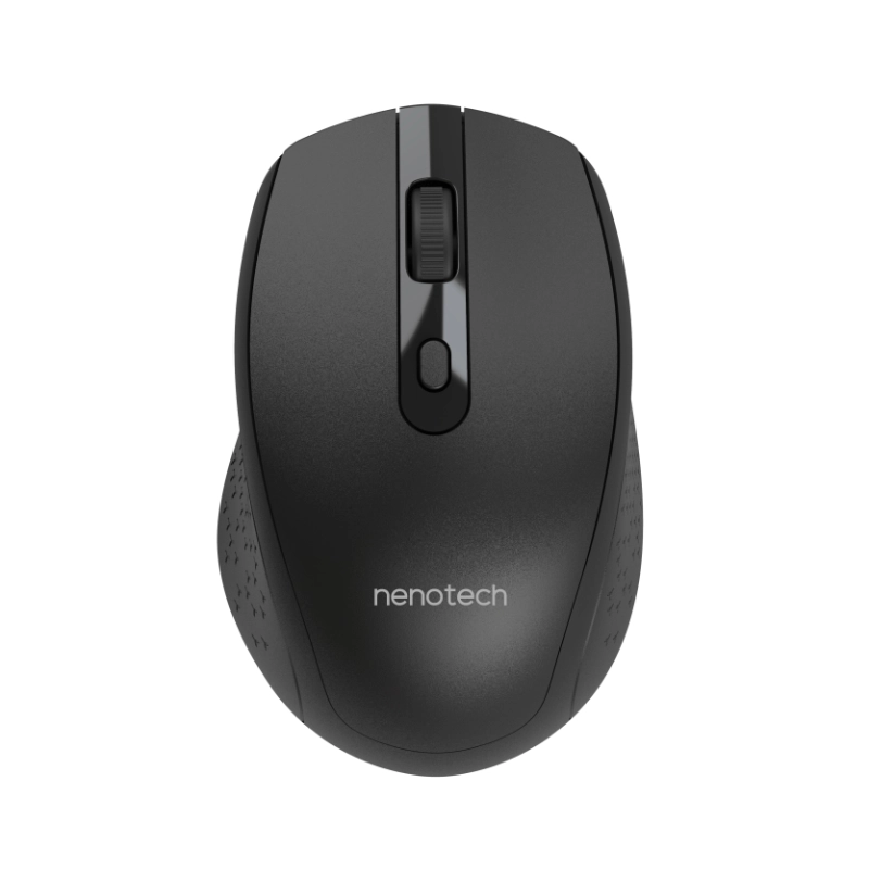 Mouse Nenotech Inalambrico Negro Optico
