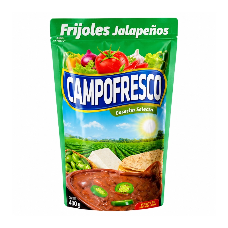 Frijoles Volteados Jalapeños Campofresco 200Gr