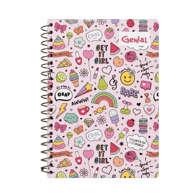 Libreta Espiral Genial Surtido 150 Hojas Hojas De Colores