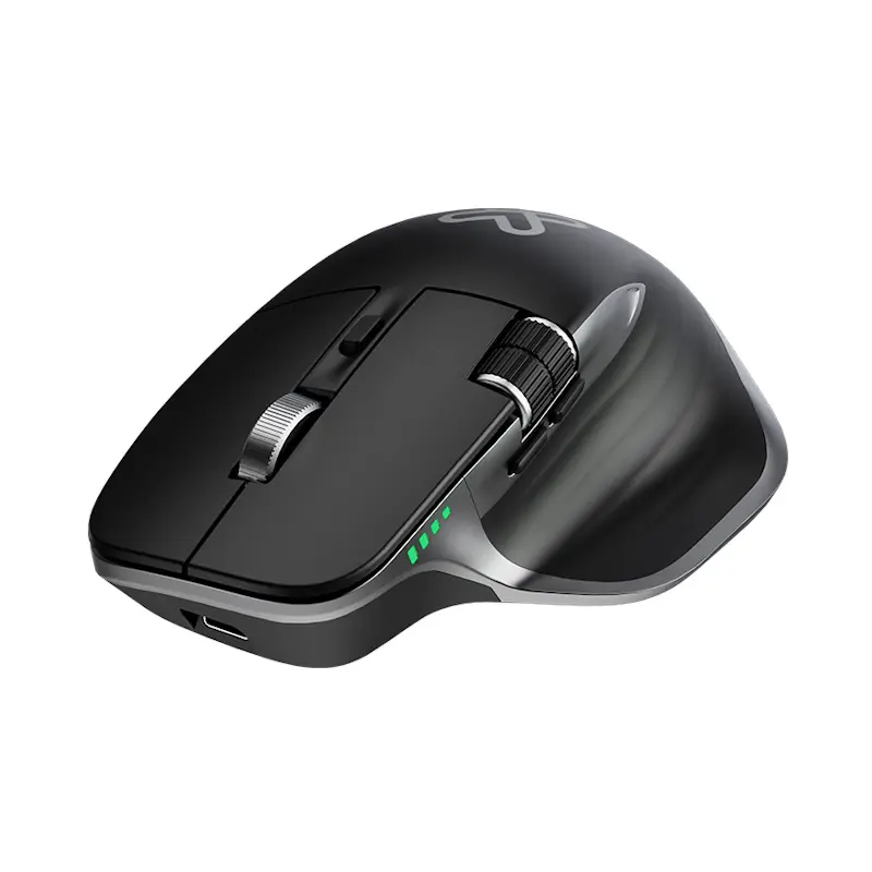 Mouse Klipx Inalambrico Negro Ergonomico Kmb-550