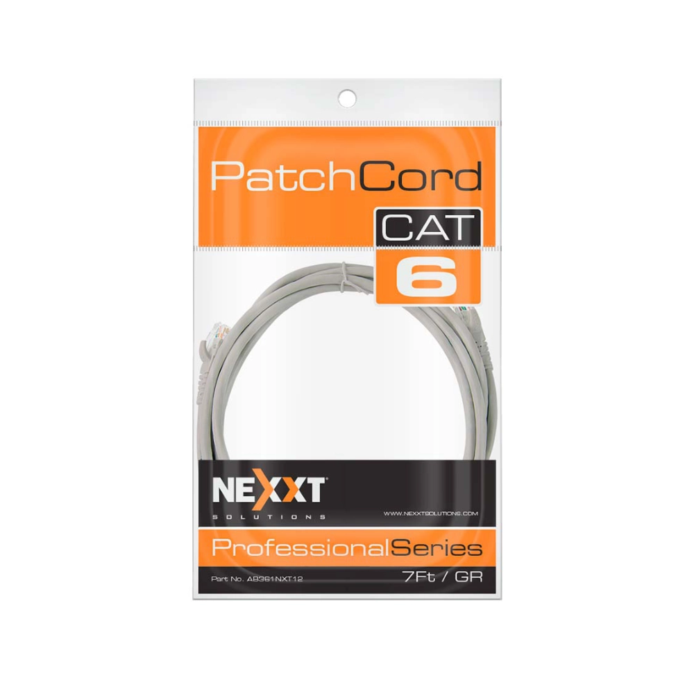 Cable Red Cat 6 7 Pies Gris (Patch Cord) Nexxt