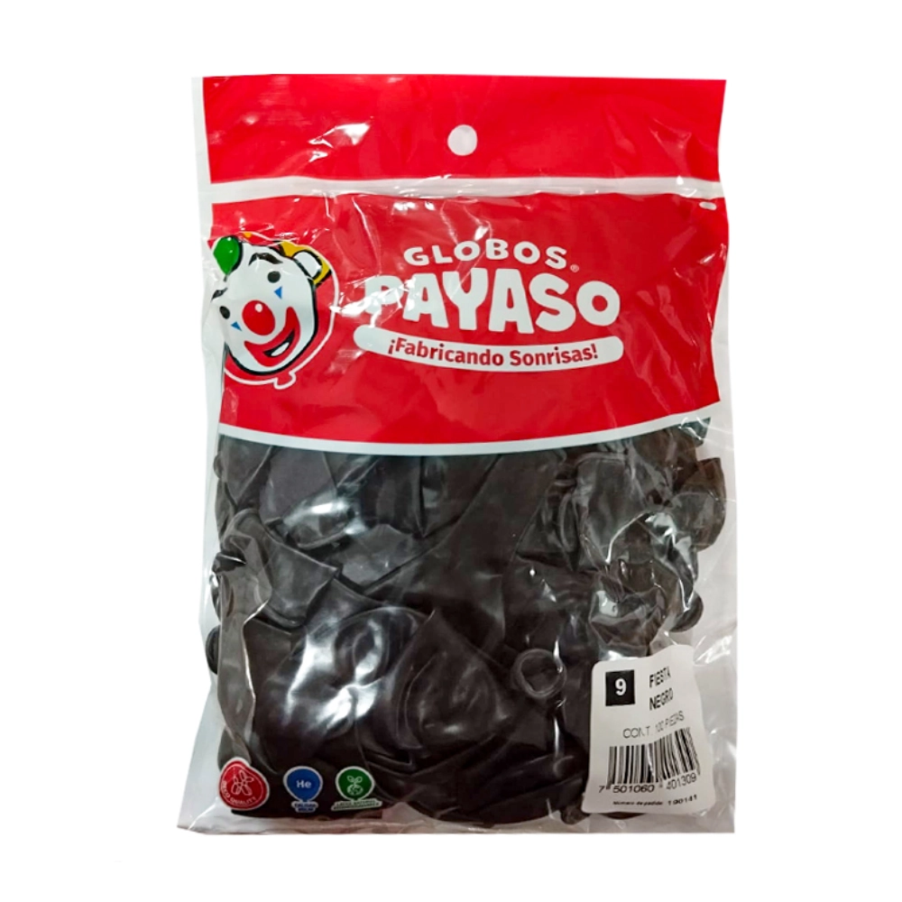 Globo Pqt100 #9 Negro P/Decora Tacoplast