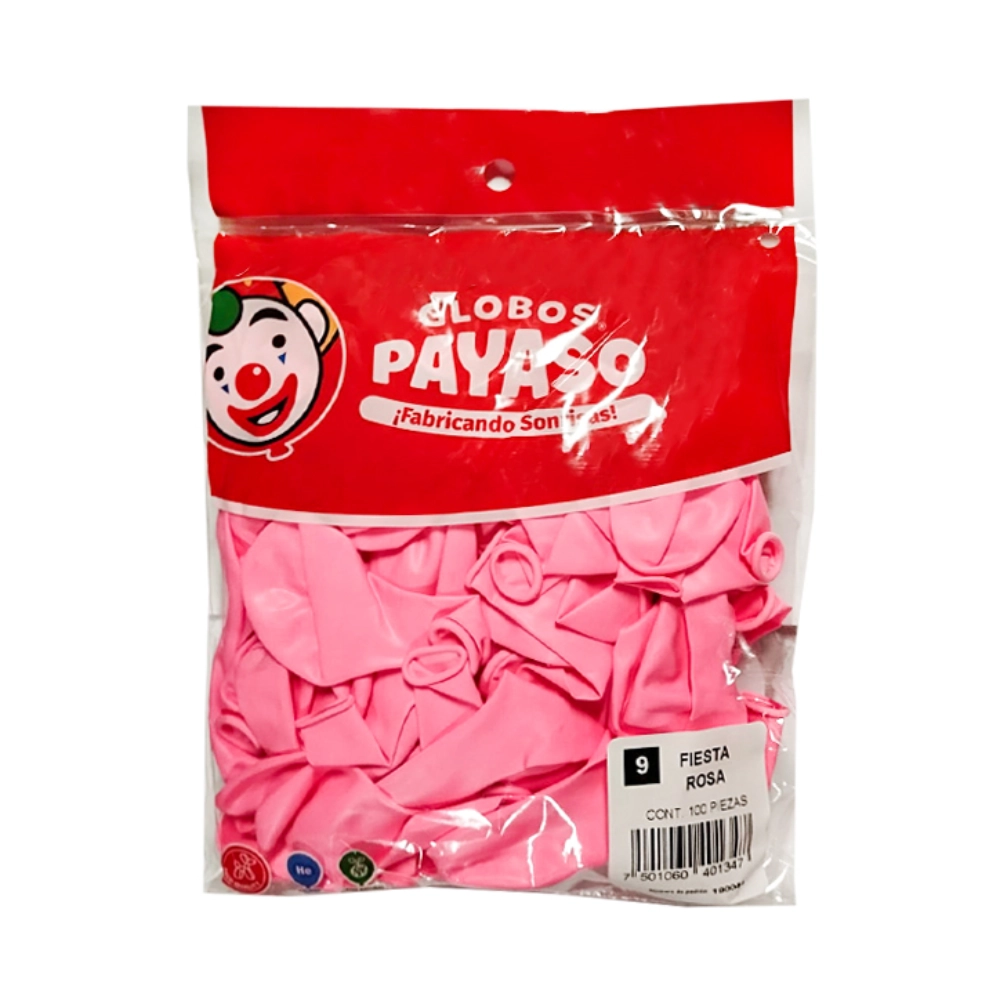 Globo Pqt100 #9 Rosado P/Decora Bebe Tacoplast