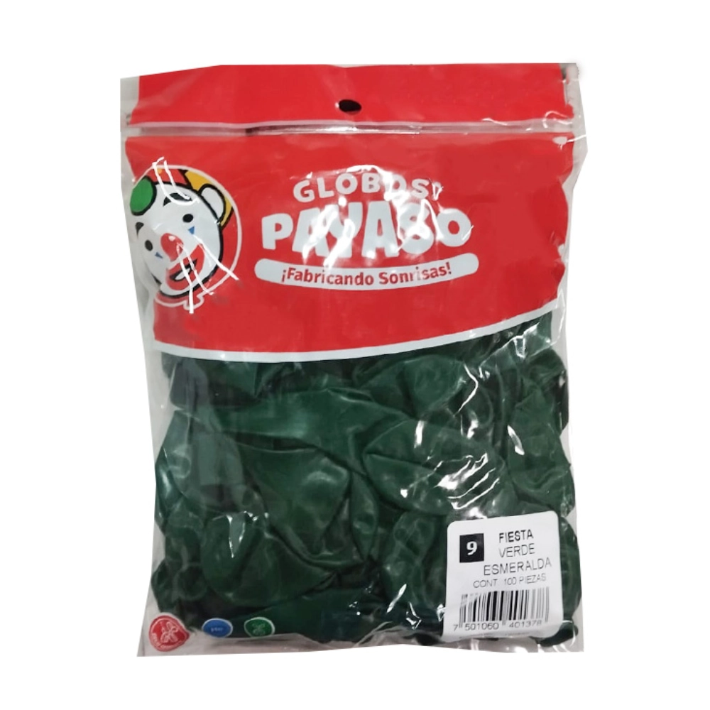 Globo Pqt100 #9 Verde Esmeralda P/Decora Tacoplast