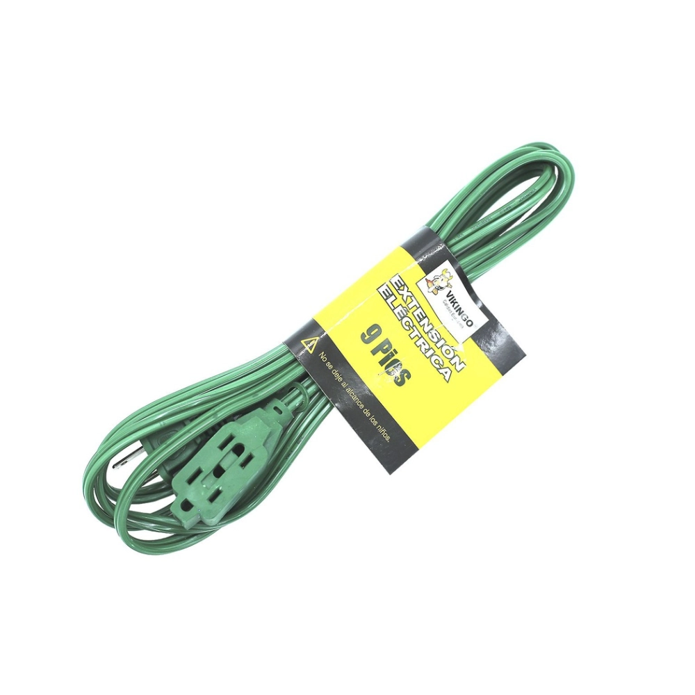 Extension Electrica 9’/3M Verde Vikingo Hecb-6
