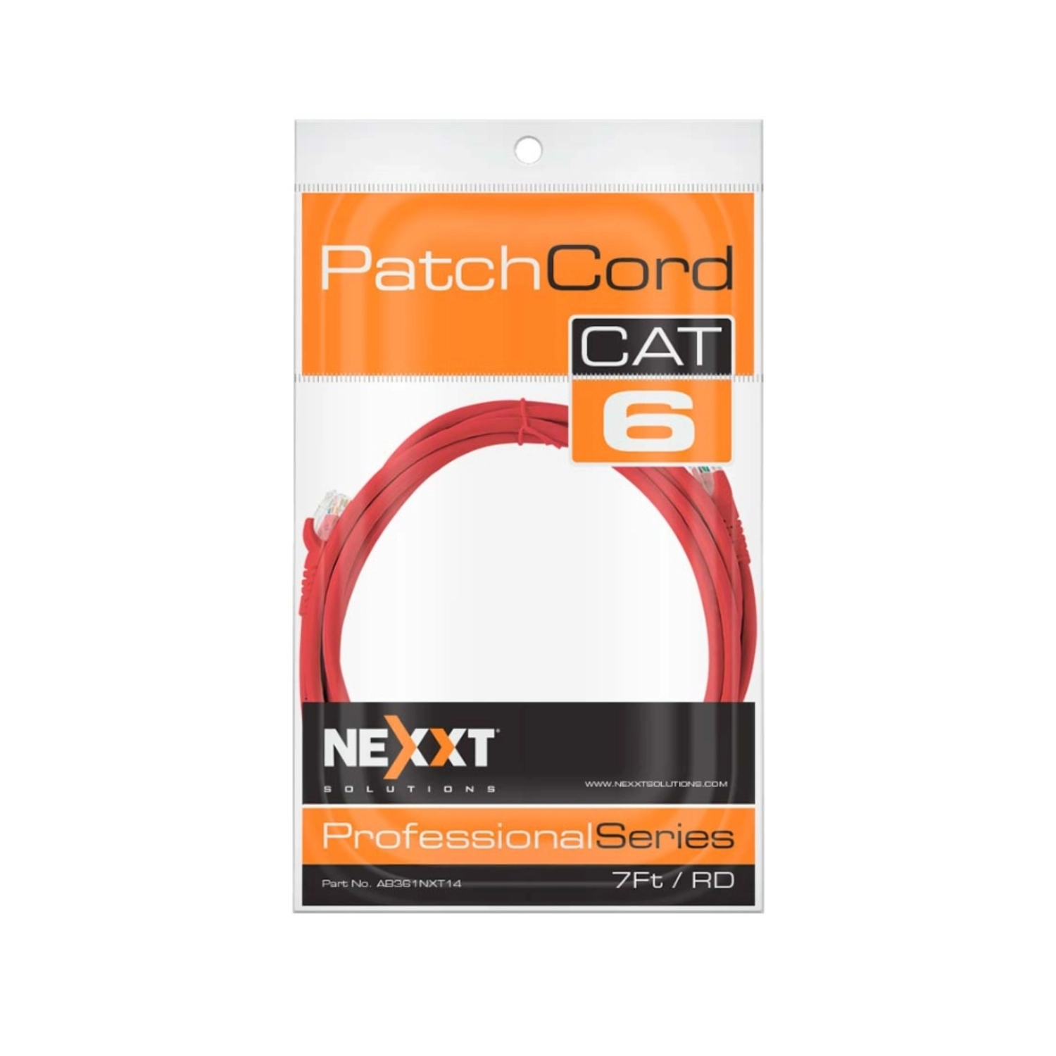 Cable De Red Cat6 Utp 2M Rojo Patch Cord Nexxt