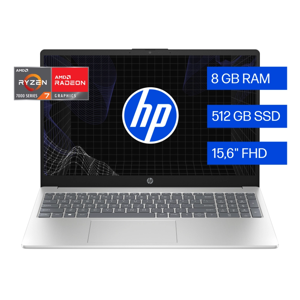 Laptop HP 15 6 Pulgadas FC-00287CA Amd Ryzen 7-8Gb-512Gb Ssd